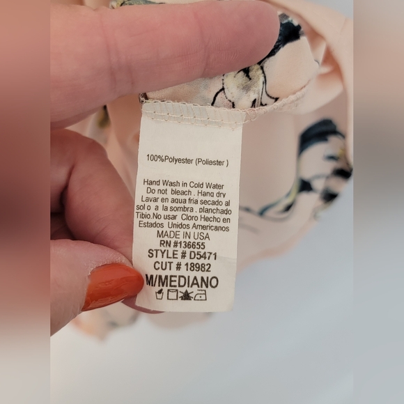 Tua Blush Floral Dress Size M - Picture 7 of 7